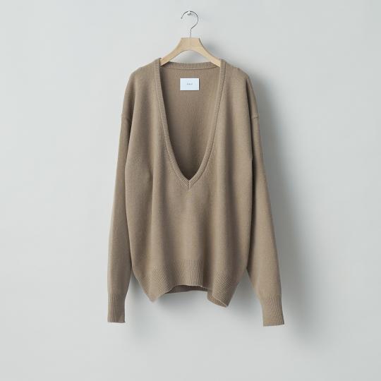 EXTRA FINE WOOL KNIT DEEP V NECK LS (ST.991)